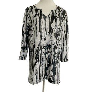 Shana Size Small  Top Blouse Knit Art to Wear Abstract